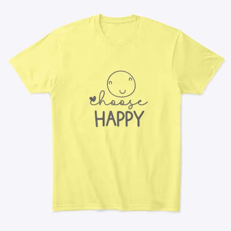 Choose Happy Slogan T-Shirt